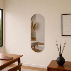 Espelho Orgânico E07 Diversos Tamanhos Decorativo Sala Quarto Loja Hall Banheiro