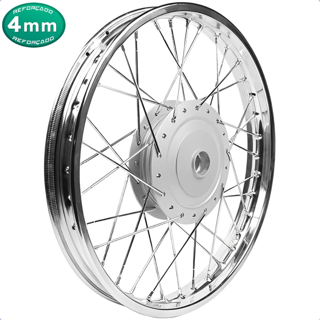 Roda Dianteira Raiada 4mm Honda Biz 125 Biz 110 Tambor