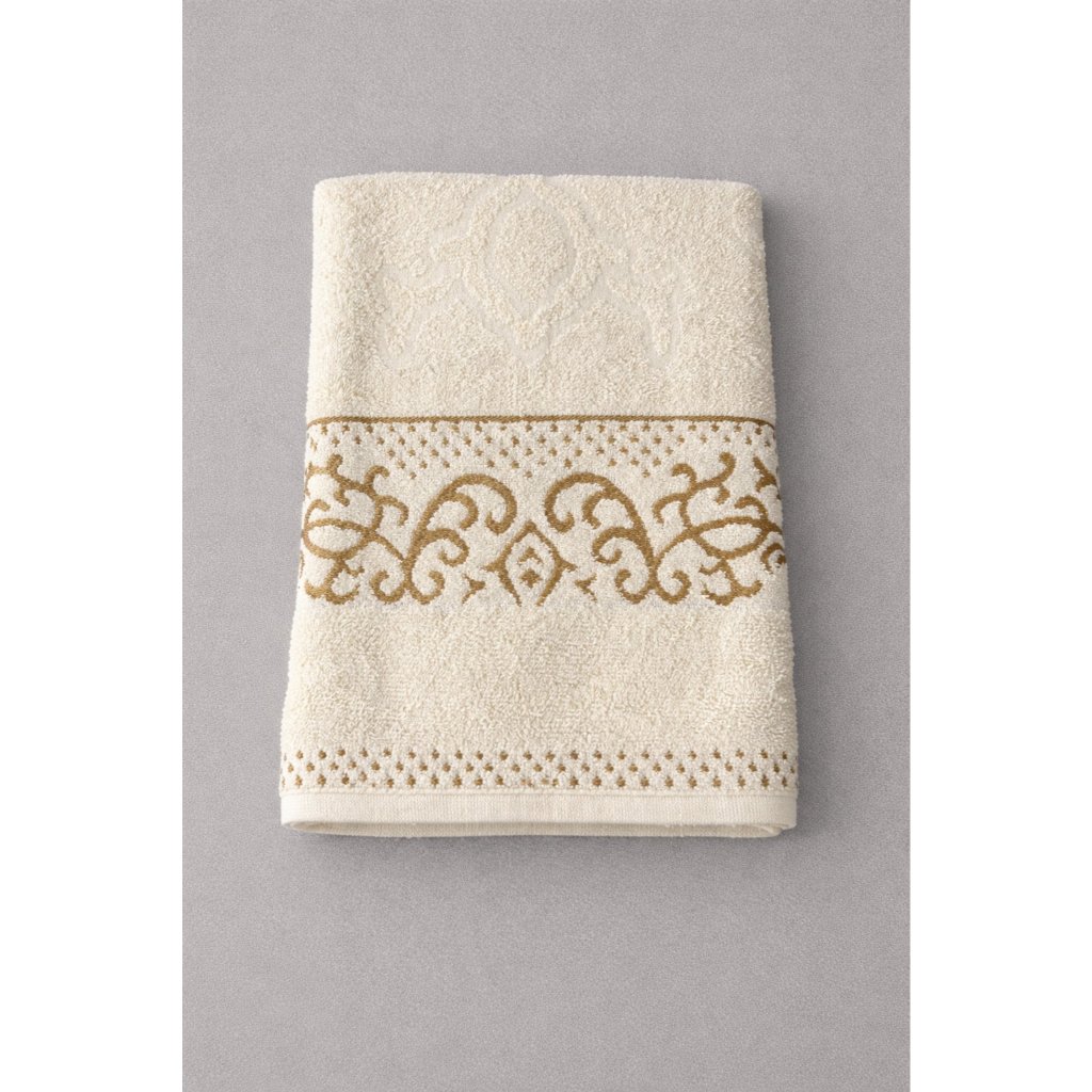 Toalha de Rosto Exuberance – Elegância Clássica com Bordado Decorativo