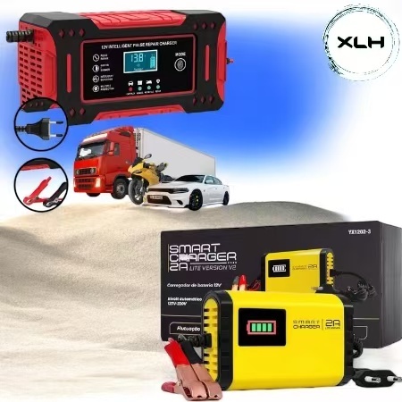 Carregador inteligente de bateria de carro de 12V com visor digital automático e indicador de carregamento-LEGAL