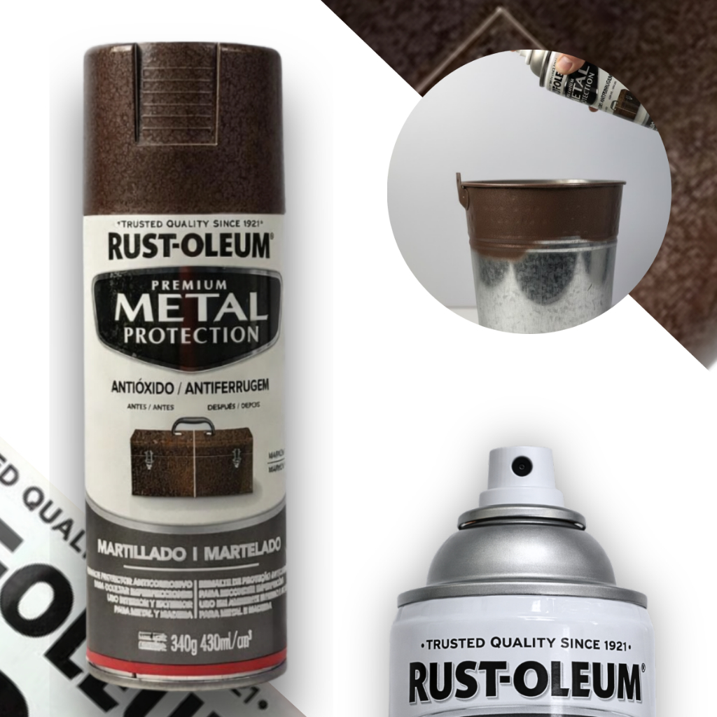 Spray Antiferrugem Marrom Martelado Metal Protection Rust Oleum em Oferta na Shopee