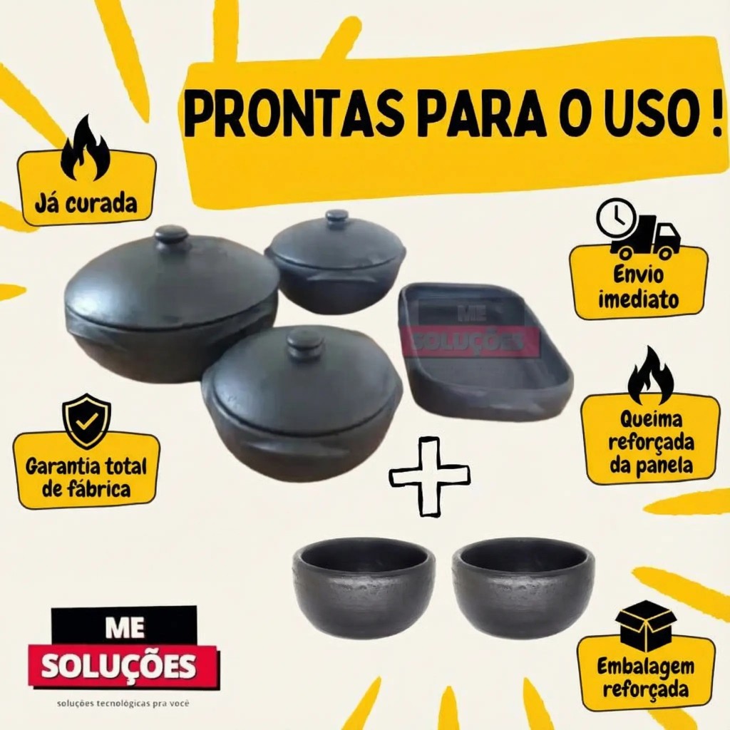 OFERTA RELÂMPAGO DIA DAS MÃES | Panela de Barro Capixaba Original + Cumbucas em Oferta na Shopee