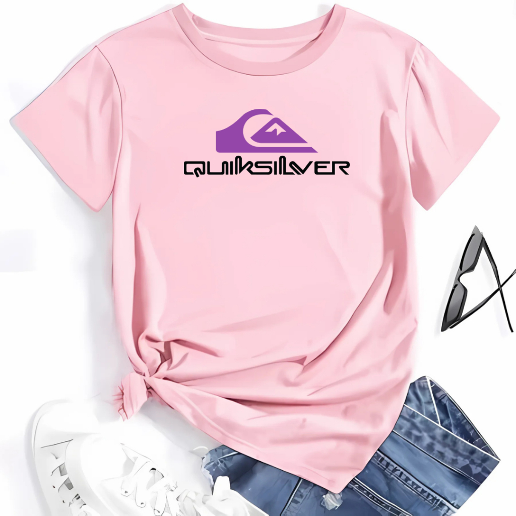 Camiseta Feminina Quiksilver Blusa Manga Curta 100% Algodão Lançamento