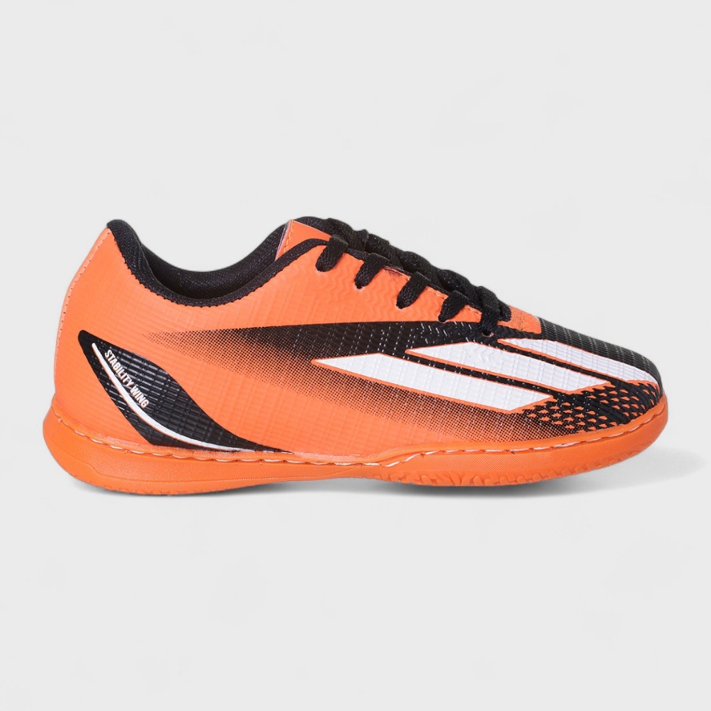 Tênis Chuteira Futsal Infantil Futebol De Salão Indoor Laranja Costurada E Reforçada em Oferta na Shopee