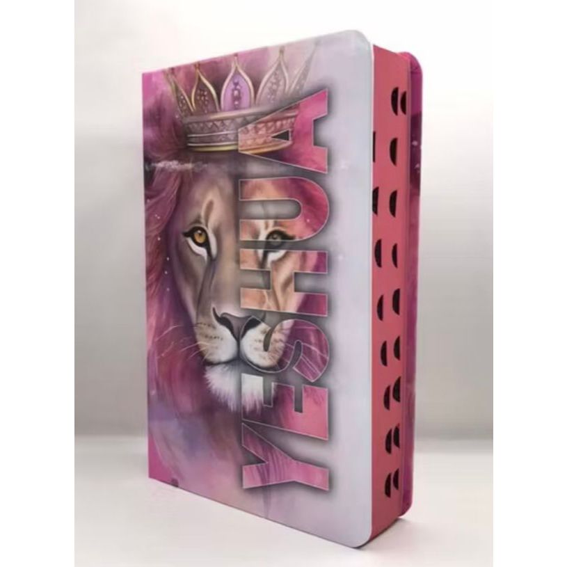 Bíblia Sagrada Letra Gigante Com Harpa | Capa Dura Leão Feminina | Índice | Jesus em Vermelho em Oferta na Shopee