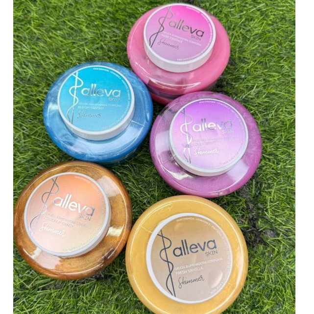 Geleia Iluminadora Corporal Shimmer Alleva Skin | Brilho + Hidratação + Perfume | Glow Corporal
