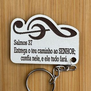 Kit Chaveiros MDF Nota Musical – Lembrancinha Religiosa com Frase Bíblica em Oferta na Shopee