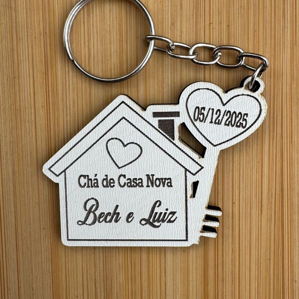 Kit Chaveiros MDF - Lembrancinha Chá de Casa Nova / Chá de Cozinha / Chá de Panela Personalizado MDF