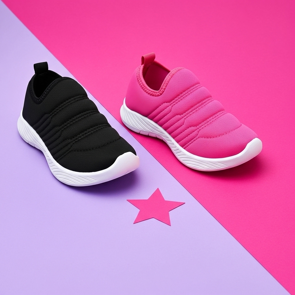 Kit 2 Tênis Infantil Menina Calce Fácil Macio e Confortável Oferta Escolar