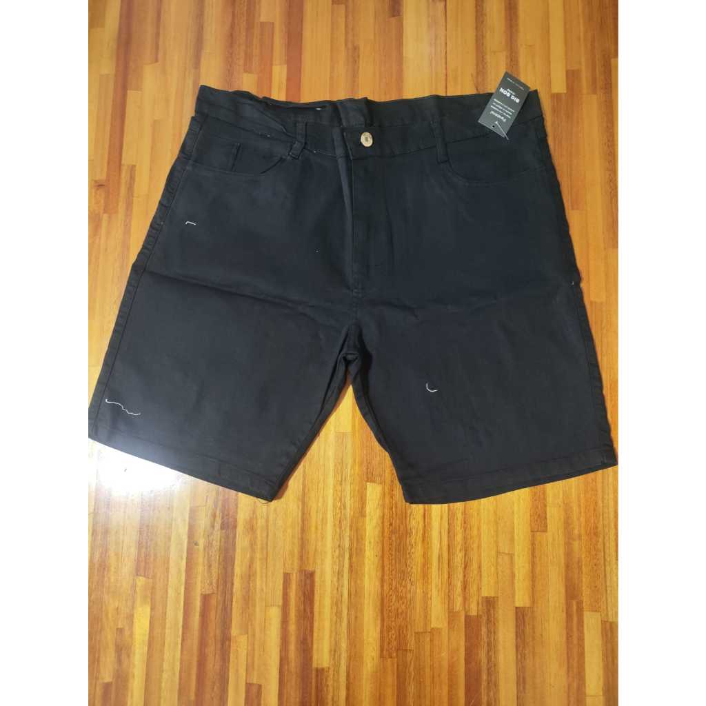 Shorts Jeans Plus Size Masculino - Cor Preta - Tamanhos 56 54
