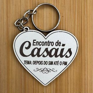 Kit Chaveiros Lembrancinha Encontro de Casais Cristãos MDF Personalizado em Oferta na Shopee