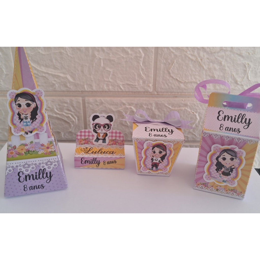 Kit Lembrancinhas De Aniversário Da Luluca 20 Caixinhas personalizados da Luluca festa caixinhas papelaria personalizada