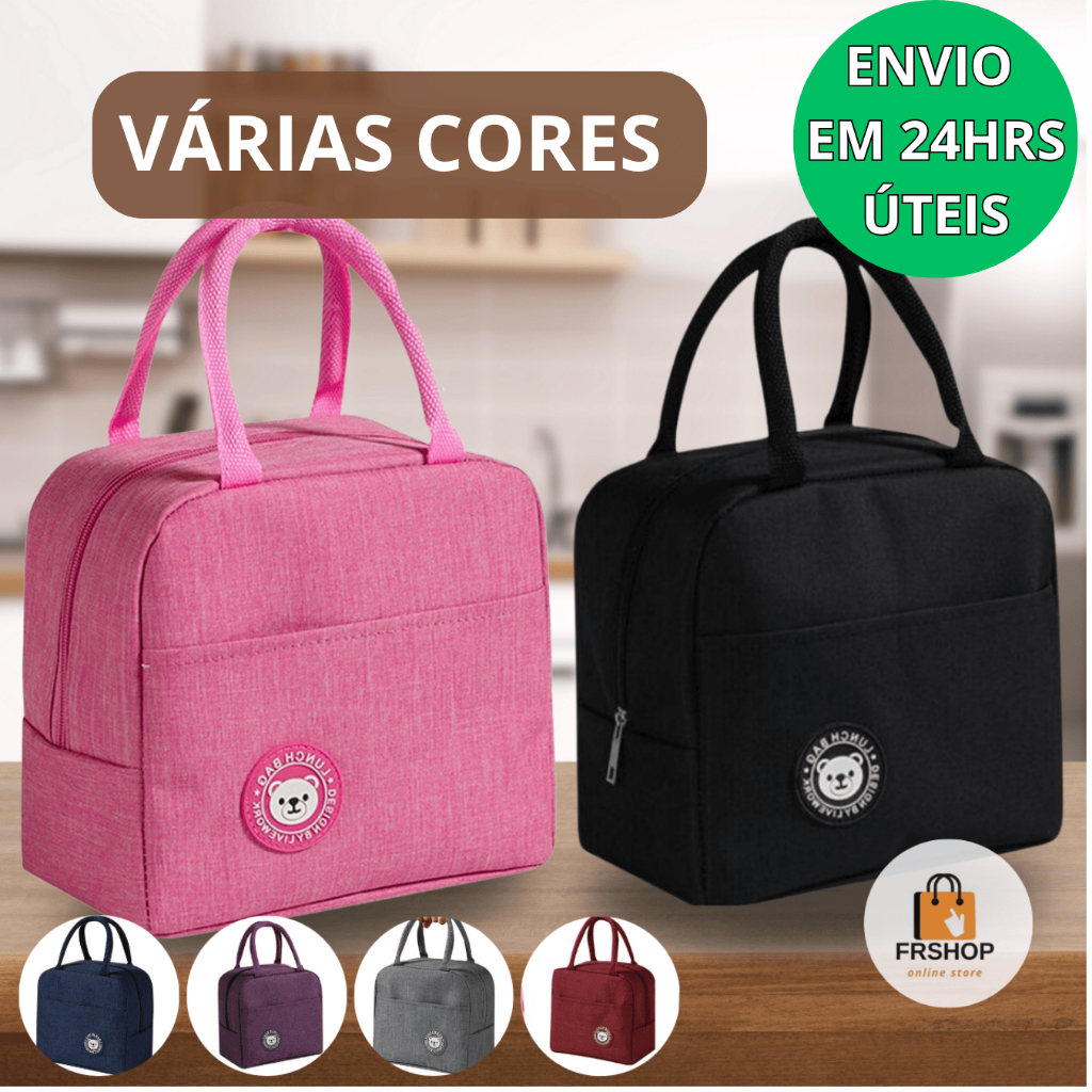 Lancheira Térmica Bolsa Para Marmita Com Alça Viagem Feminina Masculina em Oferta na Shopee