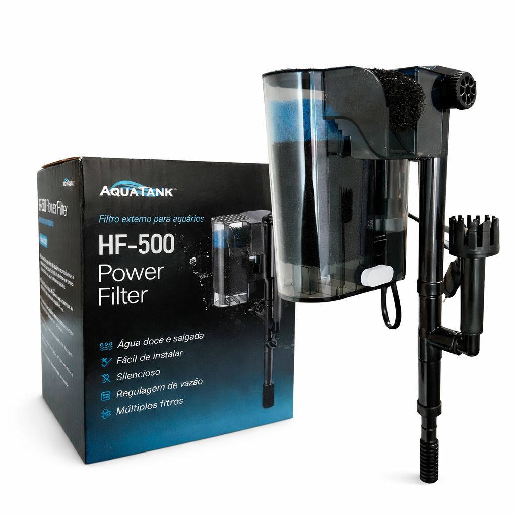 Filtro Externo Hang-on Aquatank HF-500 500l/h Original Regulador de Vazão P/ Aquários até 70L em Oferta na Shopee