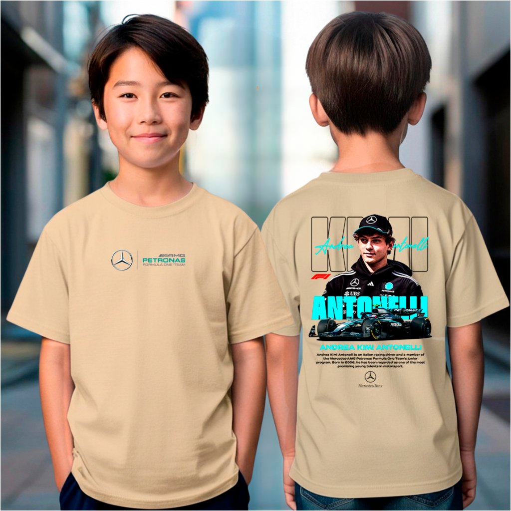 Camiseta Infantil Formula 1 Andrea Antonielli Mercedes