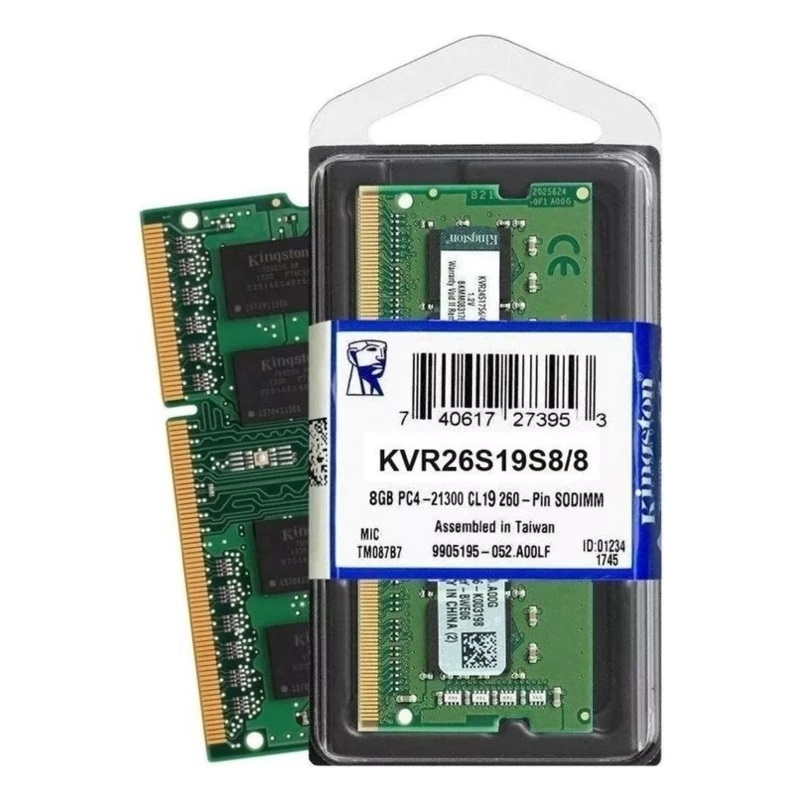 Memória RAM DDR4 8GB - 16GB  para Notebook 2666Mhz Kingston KVR26S19S8/8-16