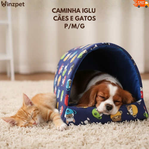 Casinha De Cachorro Cama Iglu Toca De Luxo Caminha Pet Cachorro e Gato Macia Confortavel