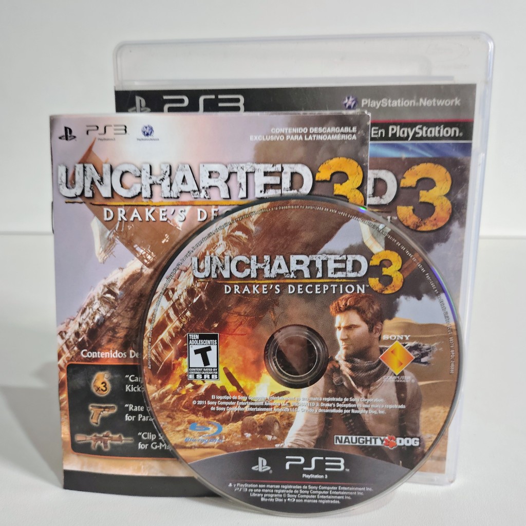 Jogo Uncharted 3 Drake's Deception Original Playstation 3 Ps3 Mídia Física