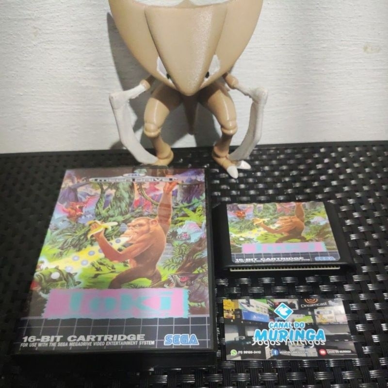 TOKI - Mega Drive - Europeu - Carcaça nova - Label nova - Caixa de plástico preta padrão Sega