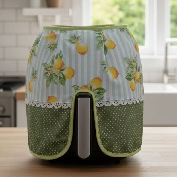 Capa para Air Fryer 4,0L a 5,5L | Protetora Anti Poeira | Fritadeira Elétrica | Decorativa em Renda