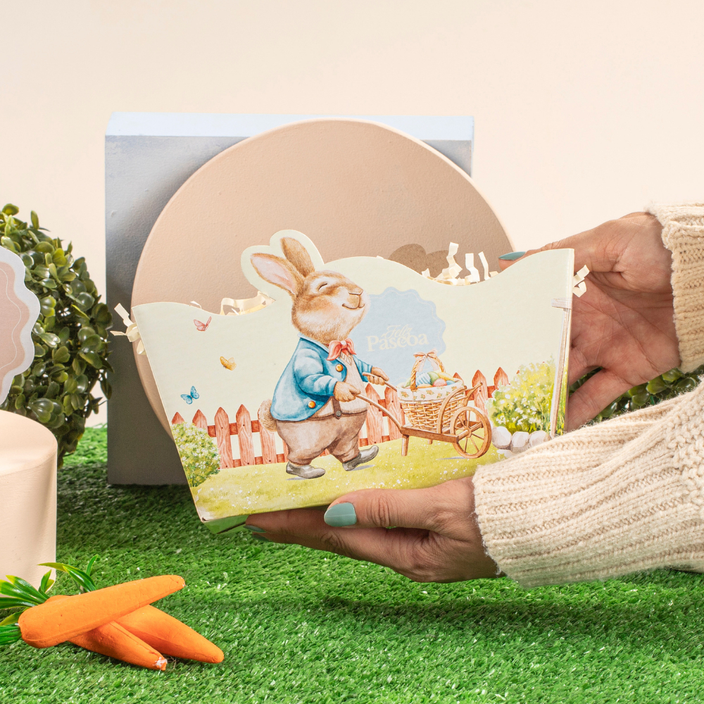 Embalagem de Páscoa - Caixa Cachepot Duplo Para Cestas e Presentes (Kit com 05 unidades) em Oferta na Shopee