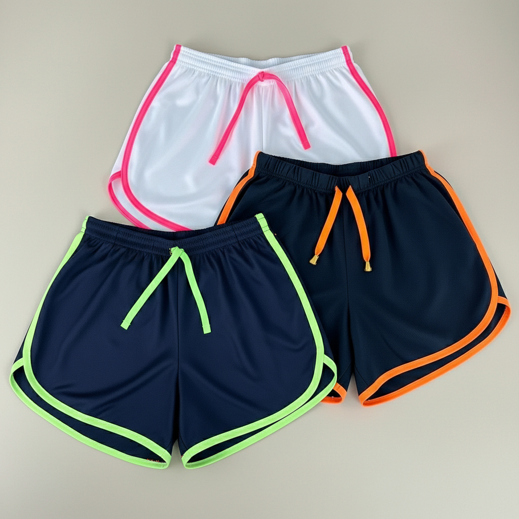 KIT  3 Shorts Feminino Cores sortidas em Oferta na Shopee