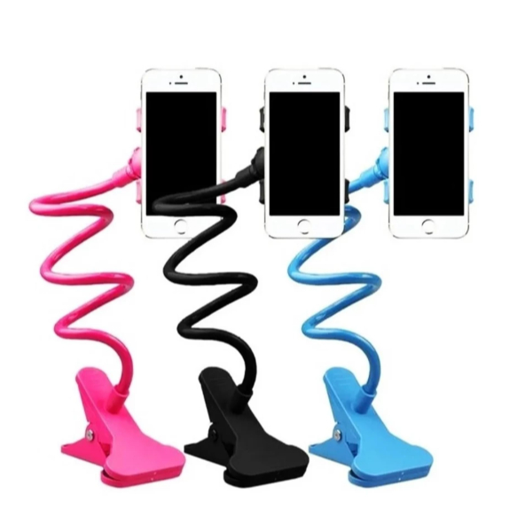 Suporte Celular Maluco Colorido Universal Presilha Articulado Flexível 360 Giratório