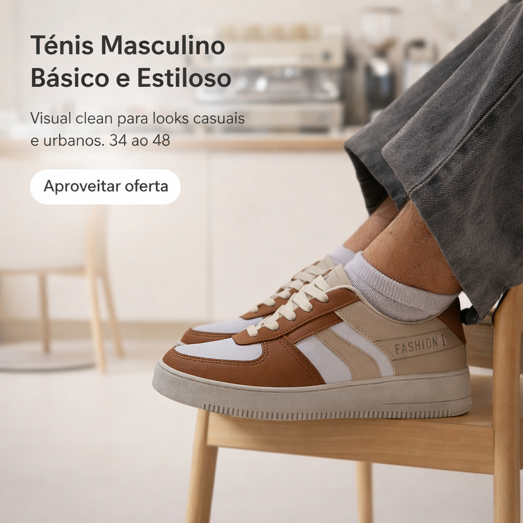 Tênis Masculino Confortável - Casual Para Todos os Lugares Tamanho especial 34 a 43 –APROVEITE!