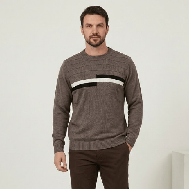 Suéter Blusa Tricot Masculino Poliéster Premium Luxo Inverno Confortável Quente