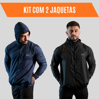 Kit 2 Corta Vento Masculina Semi Forrada Rock Saints