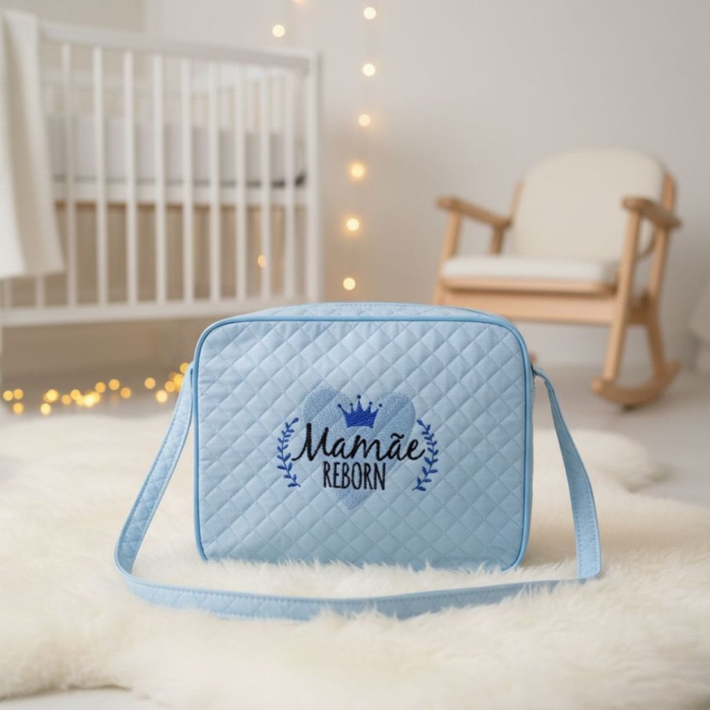 Bolsa Maternidade Azul Acessório Bebê Reborn Menino Mamãe Reborn em Oferta na Shopee