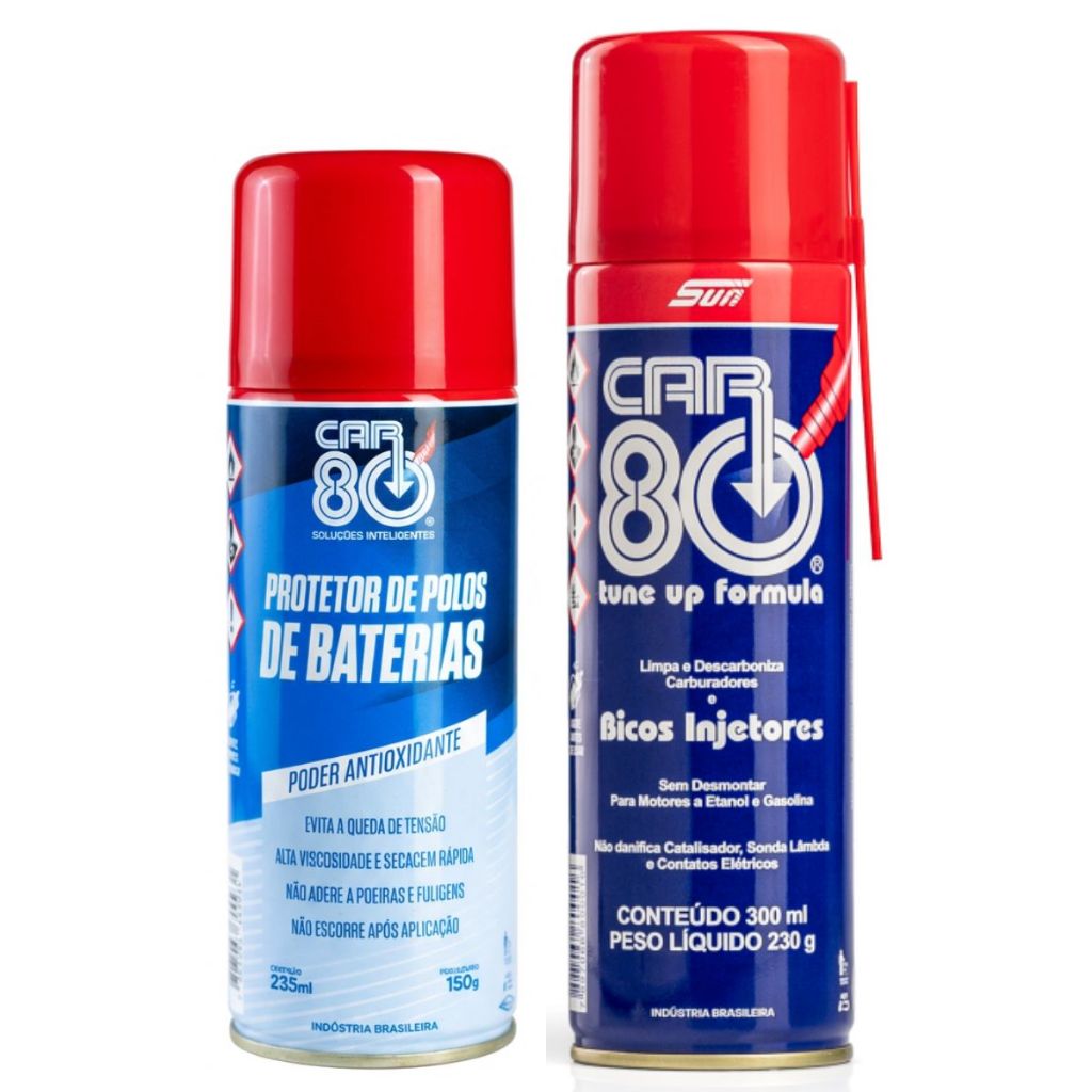 Kit Descarbonizante E Protetor De Polo Bateria Spray Car80