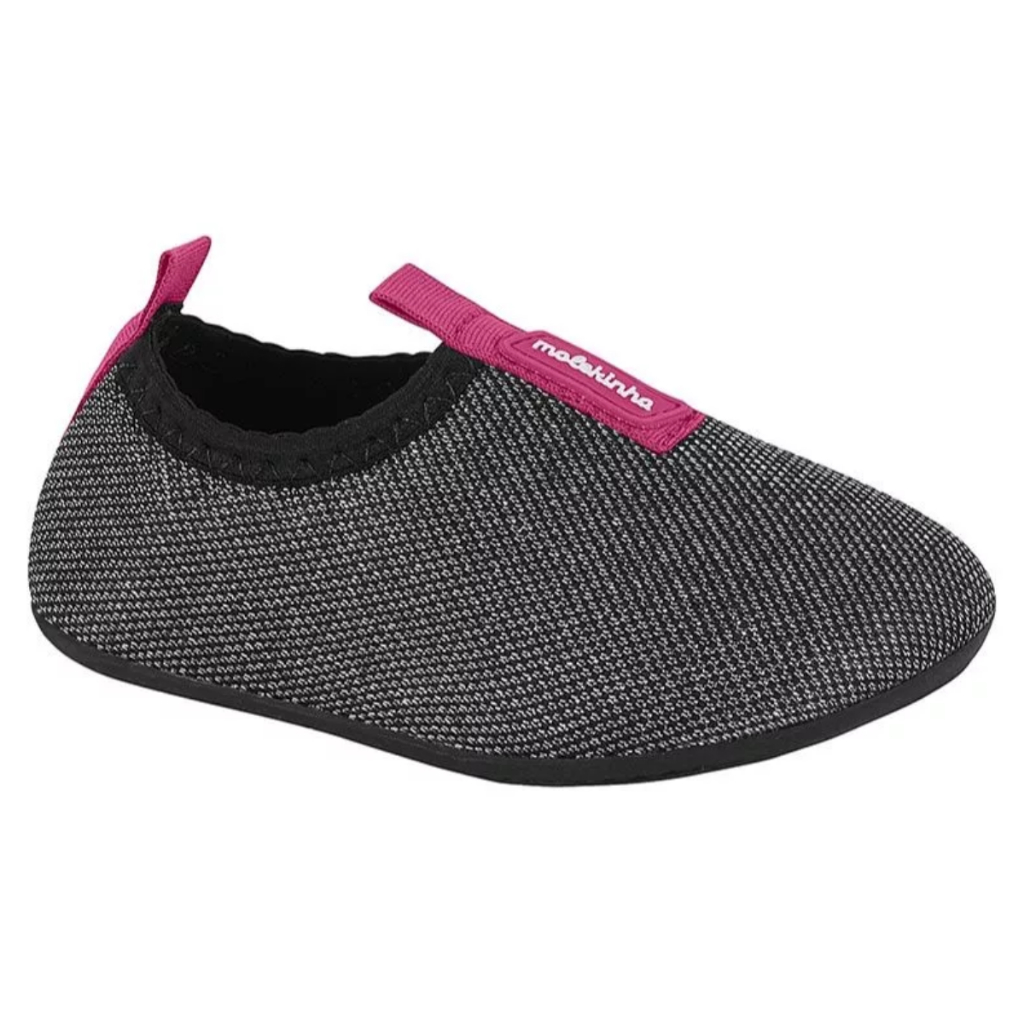 Detalhes do Sapatilha Meia Slip On Bebê Molekinha Infantil Feminino Lycra Viena