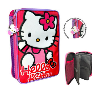 Estojo Box Hello Kitty/Estojo Box /Estojo escolar/Estojo de lápis/Estojo com divisórias/Organizador escolar infantil