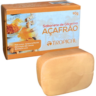 6 Un. Sabonete Barra Açafrão - Tropical 90g em Oferta na Shopee