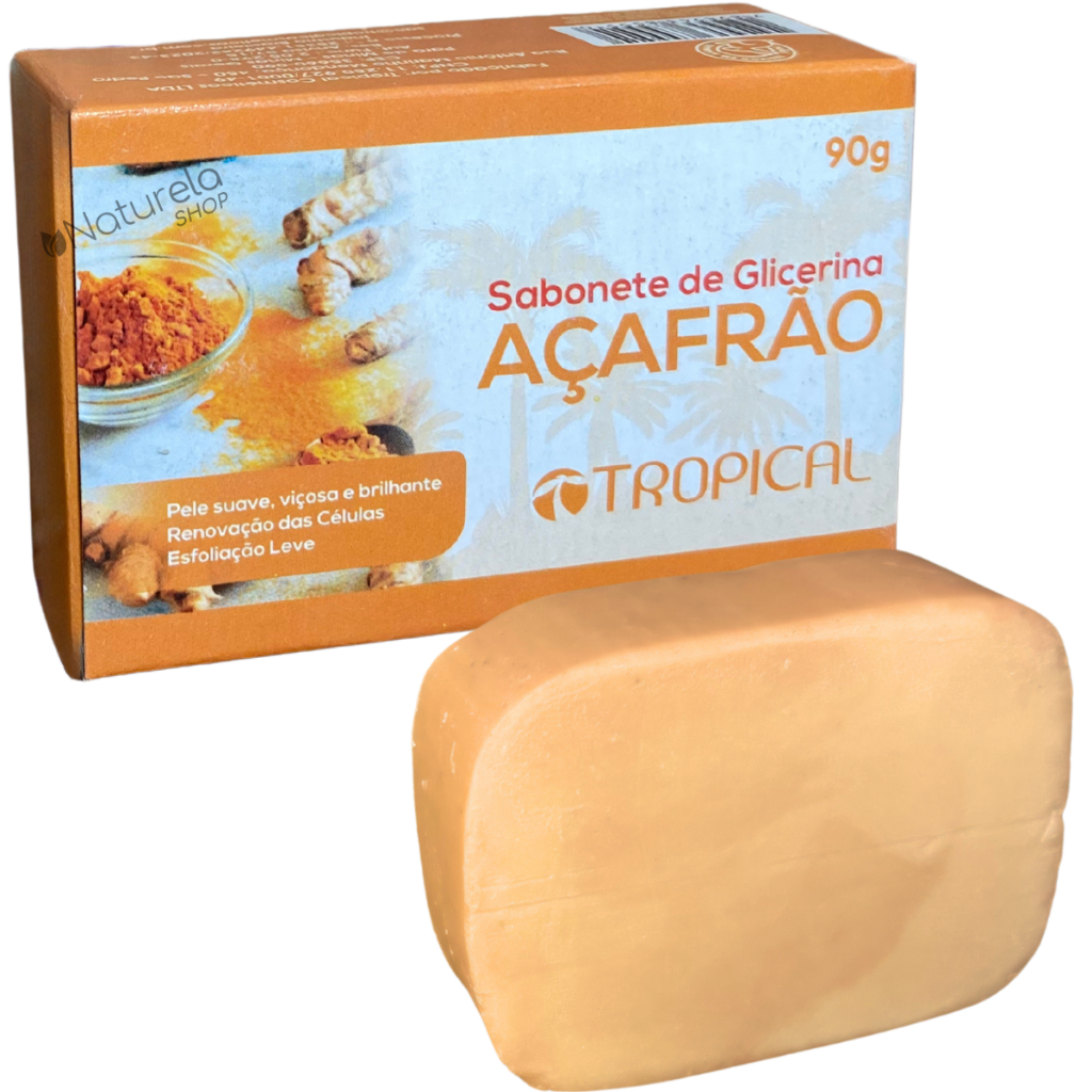 3 Un. Sabonete Barra Açafrão - Tropical 90g em Oferta na Shopee