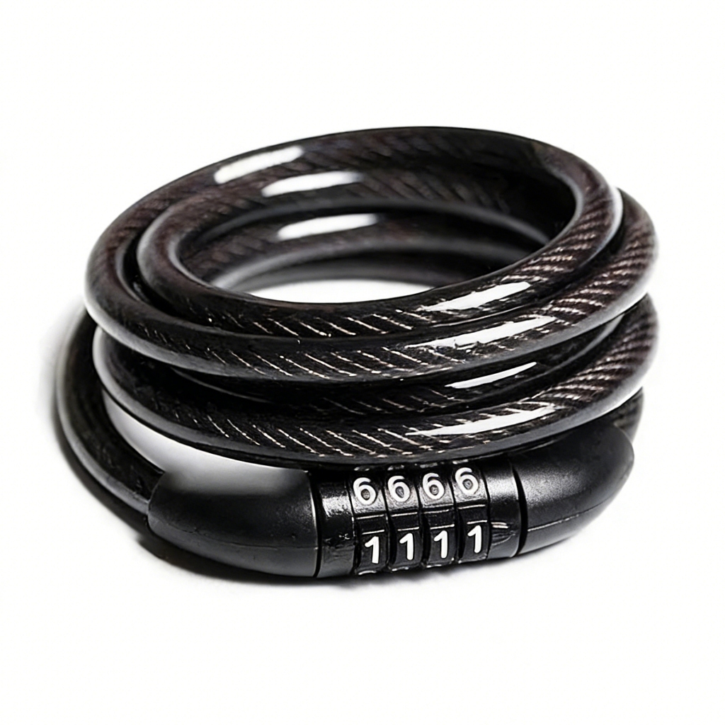 Corrente Cadeado Segurança Bicicleta C/ Senha Segredo 7mm x 1100mm Bike