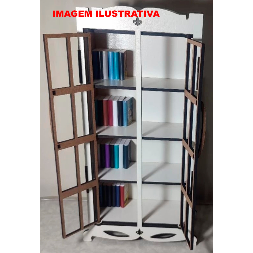 Mini Estante Para Mini Livros Organizador em MDF 3mm (LIVROS NÃO ACOMPANHAM O PRODUTO) em Oferta na Shopee