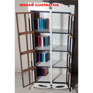 Mini Estante Para Mini Livros Organizador em MDF 3mm (LIVROS NÃO ACOMPANHAM O PRODUTO) em Oferta na Shopee