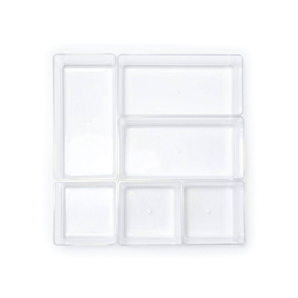 Kit C/ 6 Organizadores De Acrílico Empilhaveis e Transparentes Kit C/ 6 Organizadores De Acrílico Empilhaveis e Transparentes