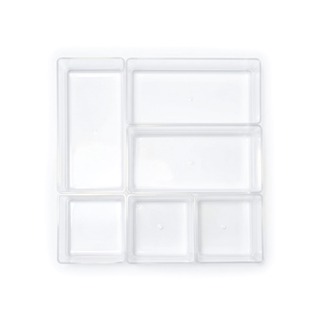 Kit C/ 6 Organizadores De Acrílico Empilhaveis e Transparentes em Oferta na Shopee