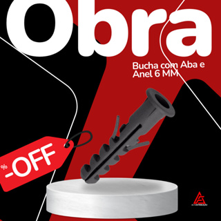 Bucha com Aba e Anel 6 MM - Pacote com 1.000 Peças em Oferta na Shopee