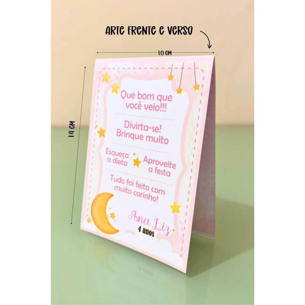 CENTRO DE MESA PLAQUINHA FESTA LUA  Personalizado | Enfeite Plaquinha | Decoração Festa |ENVIO RÁPIDO