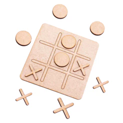 Kit 25 Jogos da Velha MDF 10cm Artesanato Lembrancinhas