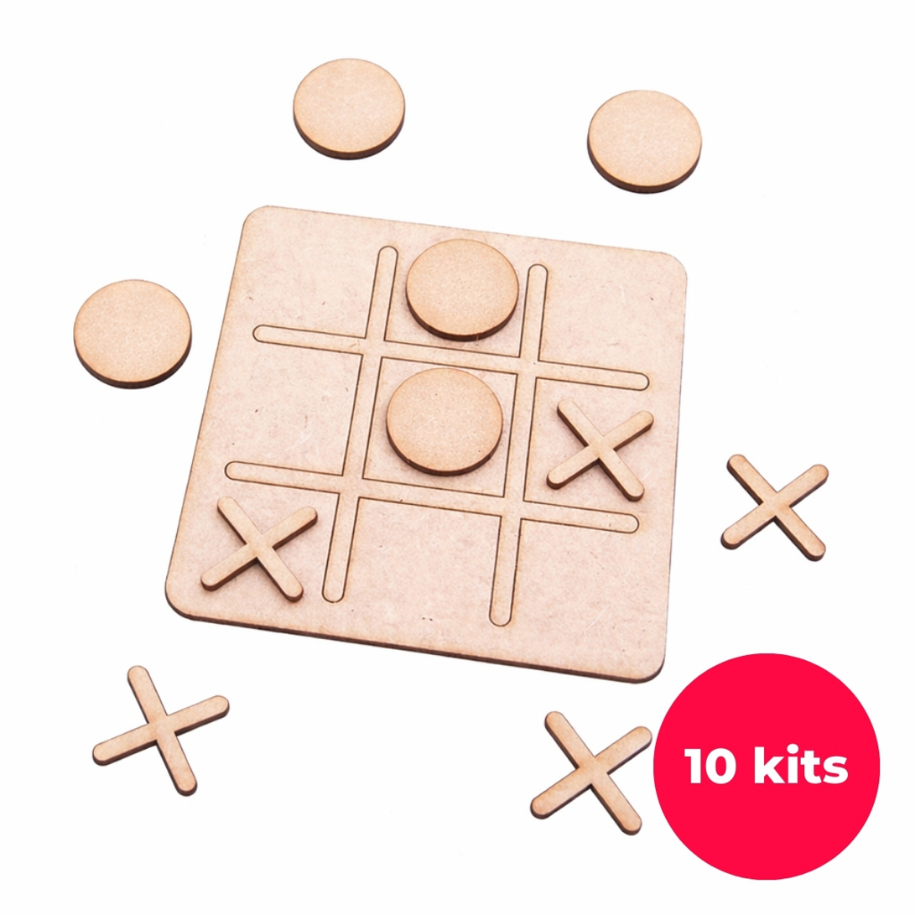 Kit 10 Jogos Da Velha MDF Tabuleiro Educativo Presente Infantil Lembrancinha em Oferta na Shopee