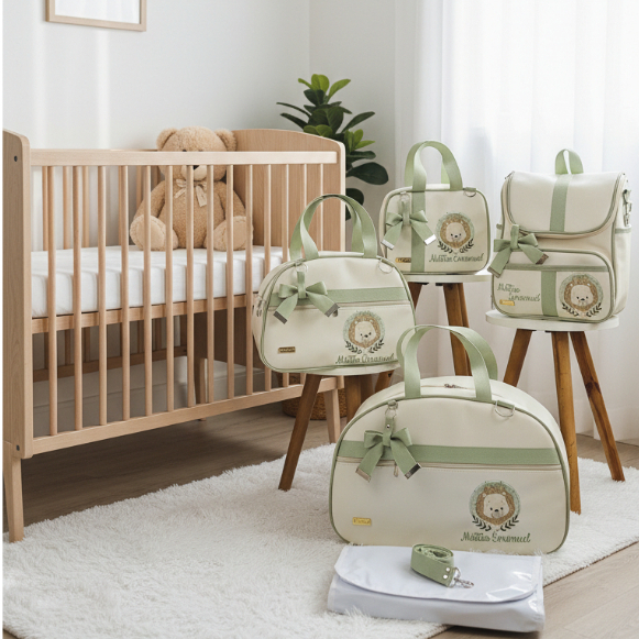 [KR RK Bolsas] Personalizado Kit Maternidade 4 peças em Oferta na Shopee