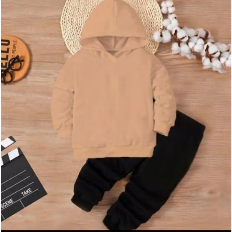 Conjunto moletom infantil juvenil blusa + calça flanelada Liso