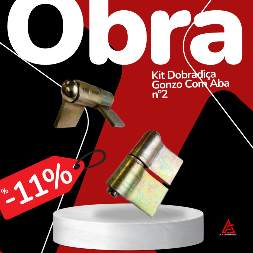 Kit Dobradiça Gonzo Com Aba nº2 - Escolha a quantidade