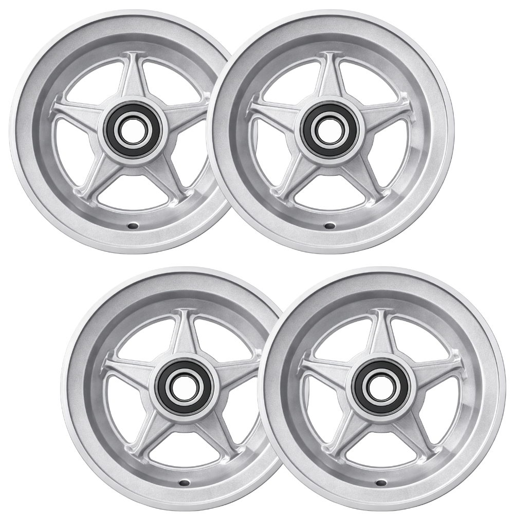 Roda Aro de aluminio 8 polegadas com rolamento 6205 300 kg carretinha de moto para pneu 3.50-8, 400-8 cobra em Oferta na Shopee