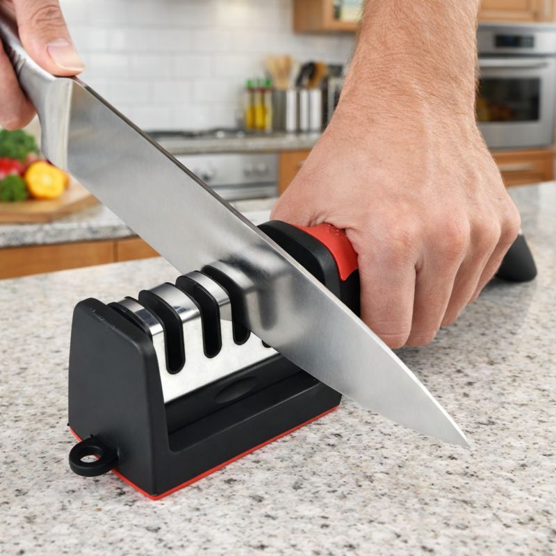 Imagem Afiador De Faca 3 Estágios Amolador Profissional